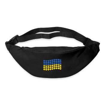 Drapeau ukrainien coeur drapeau ukrainien Kiev - Sac banane - noir - Devant