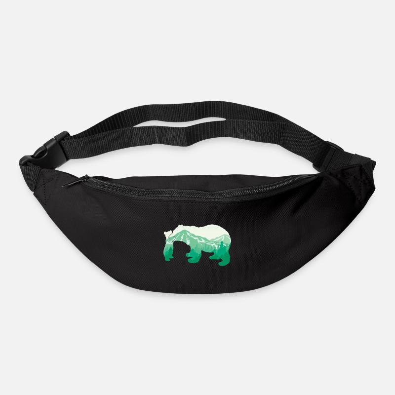 Bär - der große Bergbär Tier Liebhaber Geschenk - Gürteltasche - Schwarz