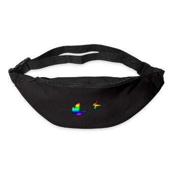 bunte schmetterlinge schmetterling bunt symbol - Gürteltasche - Schwarz - Vorne