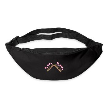 flowers symbol plant roses flower triangle - Bum bag - black - Front