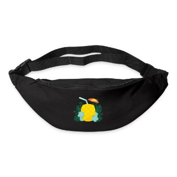 Boisson ananas / été / soleil - Sac banane - noir - Devant