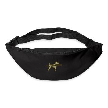 Chien - Meilleur ami / chien de l'homme - Sac banane - noir - Devant
