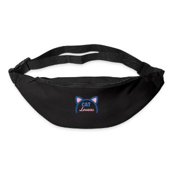 Amoureux des chats - Sac banane - noir - Devant