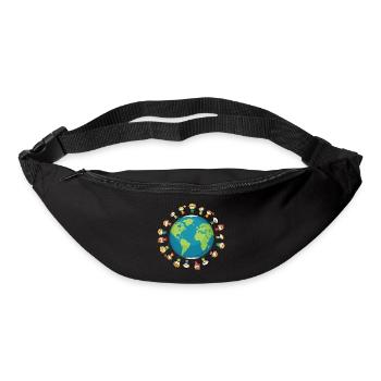 Beaucoup d’enfants Terre Planète Cadeau amusant - Sac banane - noir - Devant