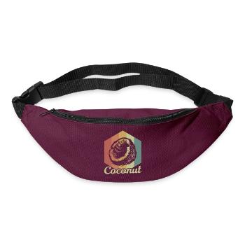 Kokosnuss Retro Vegan Cooles Geschenk - Gürteltasche - Burgunderrot - Vorne