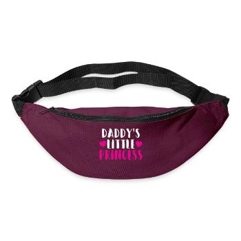 Papa petite princesse coeur fille cadeau - Sac banane - bordeaux  - Devant