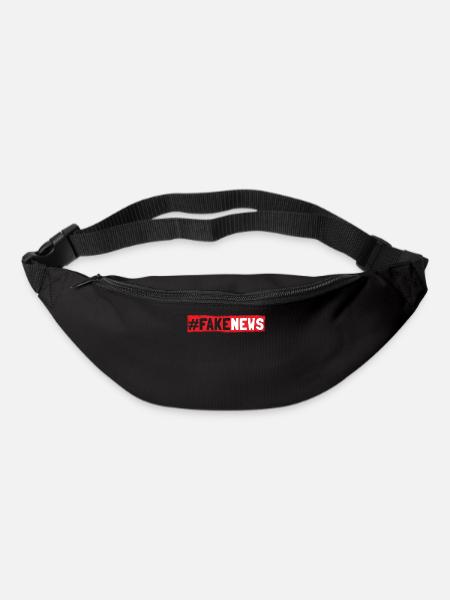 Fake News Hashtag Nachrichten - Gürteltasche - Schwarz