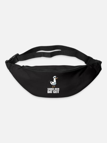 Sabbel nich Möwe Hambourg Brême Nord de l'Allemagne du Nord - Sac banane - noir