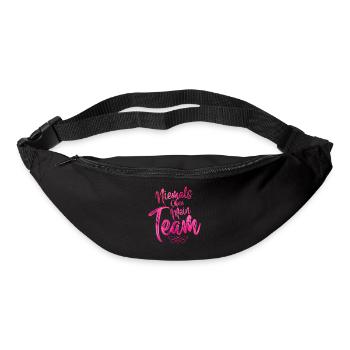 Niemals ohne mein Team - Gürteltasche - Schwarz - Vorne