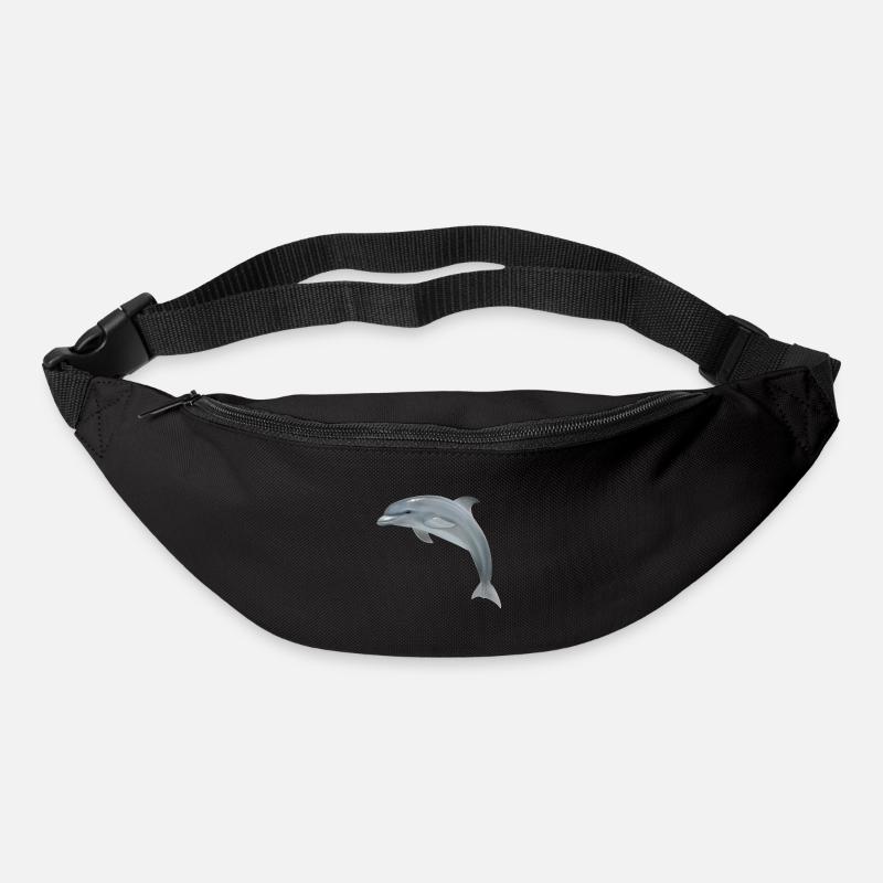 Süßer Delfin - Gürteltasche - Schwarz