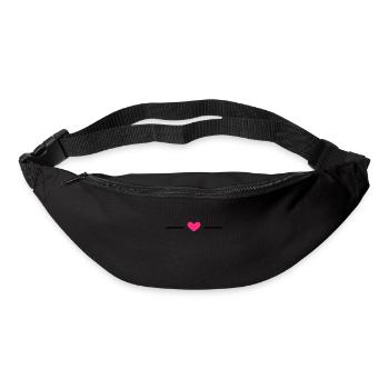 Line Heart Ornament - Bum bag - black - Front