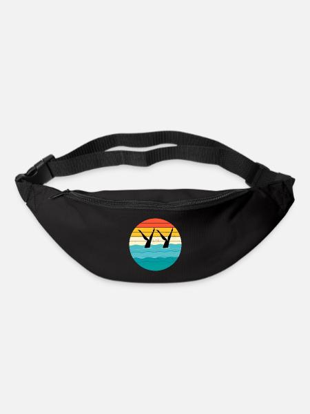 Synchro Swim Swimmer Synchronized Swimming Vintage - Sac banane - noir