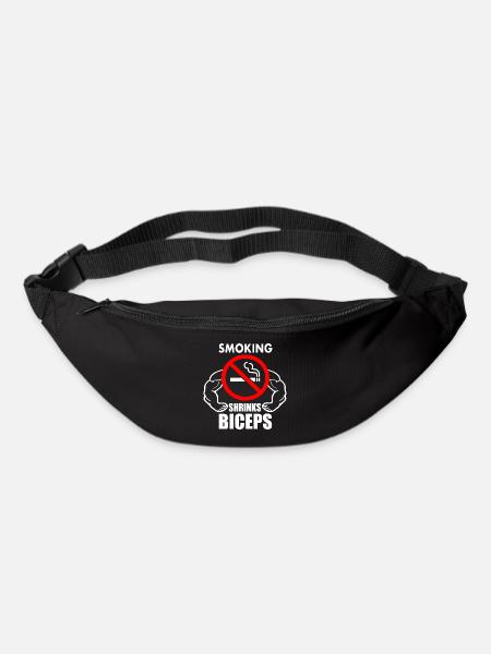 Smoking shrinks the biceps - Gürteltasche - Schwarz