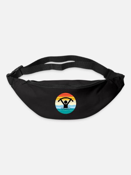 Wasser Aqua Aerobic Aquatic Fitness Vintage Retro - Gürteltasche - Schwarz