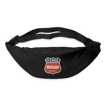 Mönchengladbach Allemagne Ville J’aime Vintage - Sac banane - noir - Devant