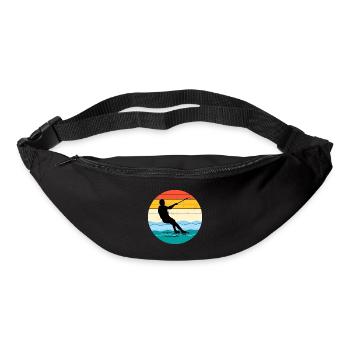 Barfuß Skifahren Wassersport Vintage Retro - Gürteltasche - Schwarz - Vorne
