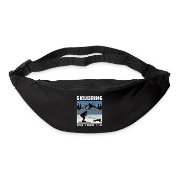 Dog Skijoring Extreme Winter Sport Ski Race Racing - Bum bag - black - Front