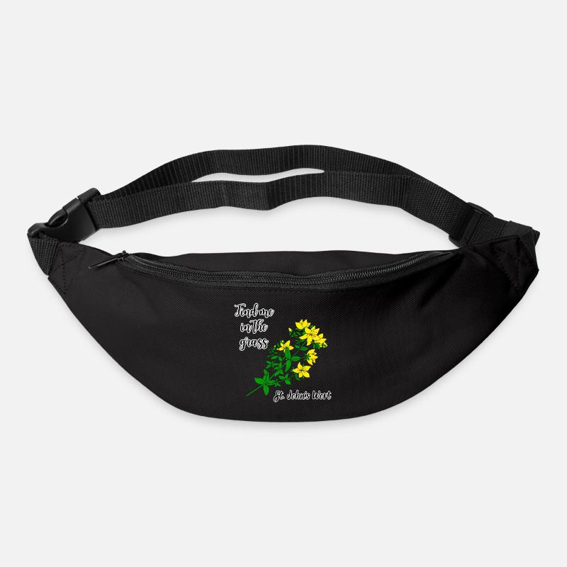 Finde mich im Gras... Johanniskraut - Gürteltasche - Schwarz