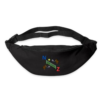 Kiwi de tennis néo-zélandais - Sac banane - noir - Devant