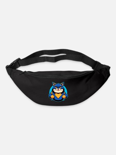 Superheld Katze - Gürteltasche - Schwarz
