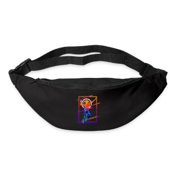 Badminton Federball Sport Spielerin Vintage Retro - Gürteltasche - Schwarz - Vorne