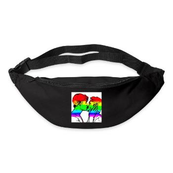 Kissing men - Bum bag - black - Front
