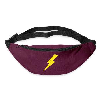 Lightning Bolt Power Yellow Retro Vintage - Bum bag - burgundy - Front