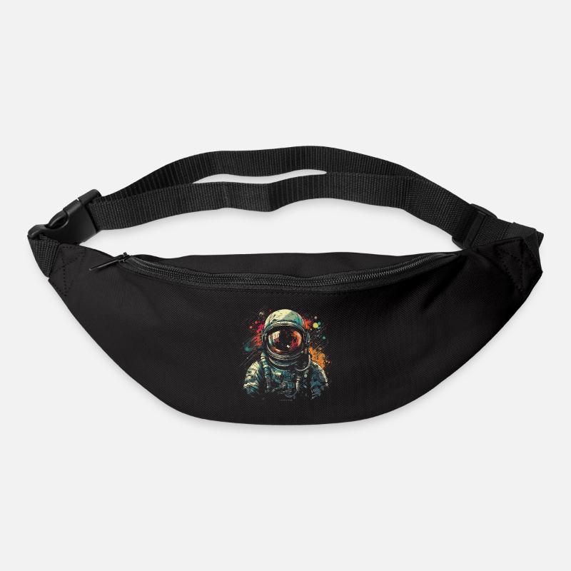 Cooler Astronaut im Retro Look - Gürteltasche - Schwarz