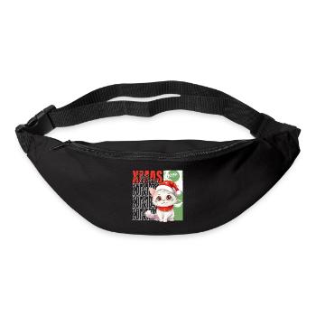 Cat Christmas Merry Meowy Catmas Ugly Cute - Bum bag - black - Front