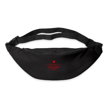 ich habe keinen richtigen Plan - Gürteltasche - Schwarz - Vorne