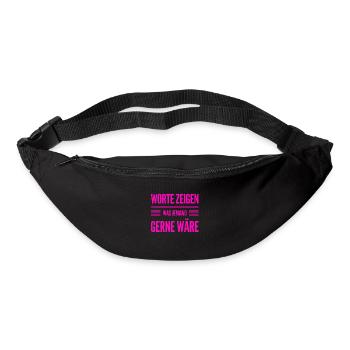 was Worte zeigen - Gürteltasche - Schwarz - Vorne