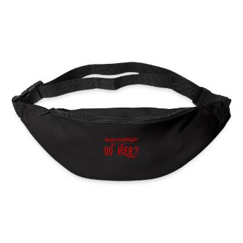 warum bist du hier? - Gürteltasche - Schwarz - Vorne