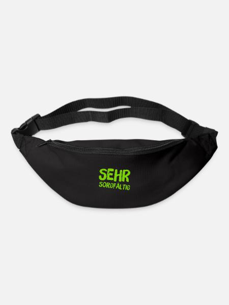 ich mag Sorgfalt - Gürteltasche - Schwarz