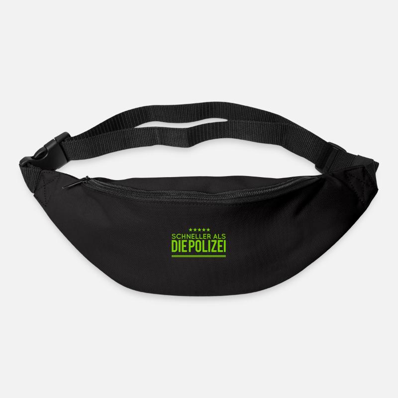 die Polizei abhängen - Gürteltasche - Schwarz