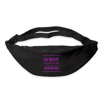 du bist ja auch hier - Gürteltasche - Schwarz - Vorne