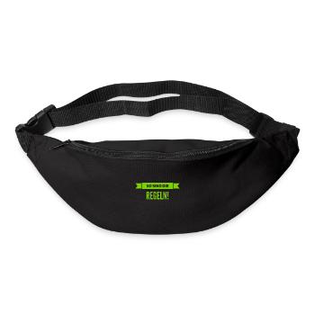 haltet euch an die Regeln - Gürteltasche - Schwarz - Vorne