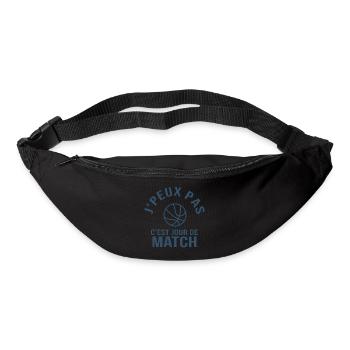 basketball je peux pas c est match de basket - Sac banane - noir - Devant