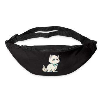 Das elegante Kätzchen - Gürteltasche - Schwarz - Vorne