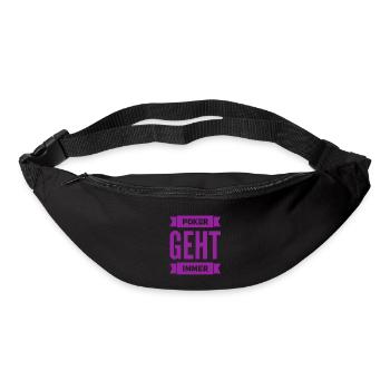 ich stehe auf Poker - Gürteltasche - Schwarz - Vorne