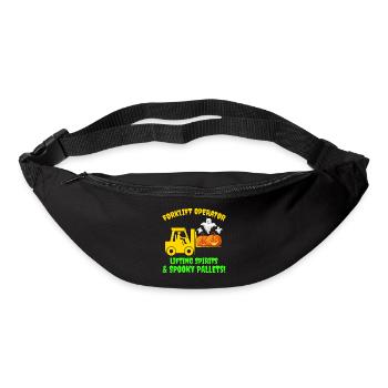 Halloween Ghost Forklift Operator Pumpkin Funny - Bum bag - black - Front