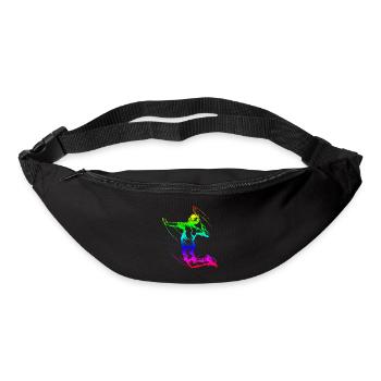 Badminton Spieler Bunt - Gürteltasche - Schwarz - Vorne