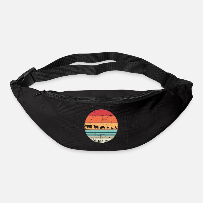 Vegan Tierschutz Geschenk - Gürteltasche - Schwarz