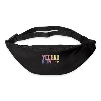 techno ist leben - Gürteltasche - Schwarz - Vorne
