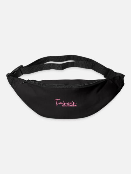 Trainerin aus tiefstem Herzen Trainer Geschenk - Gürteltasche - Schwarz