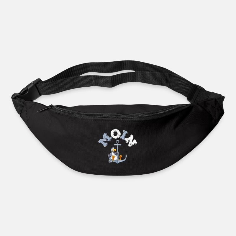 anker möwe moin comic - Gürteltasche - Schwarz