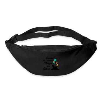 Biologie Lebensfreude Mikroskop Geschenk - Gürteltasche - Schwarz - Vorne