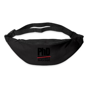 Abschlussgeschenk Phd Uni Spruch - Gürteltasche - Schwarz - Vorne