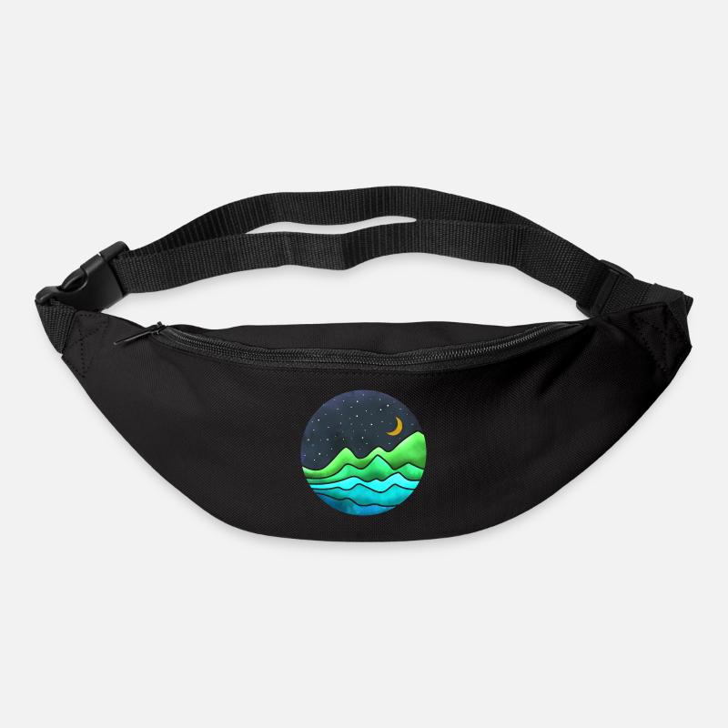 Night in the mountain - Bum bag - black