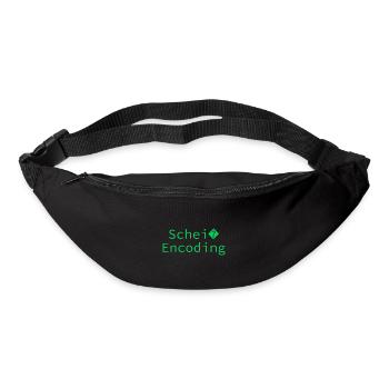 Schei encoding Programming Informatik Geschenk - Gürteltasche - Schwarz - Vorne
