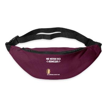 Vermissen Geschenk Abschied Kollege Arbeit - Gürteltasche - Burgunderrot - Vorne